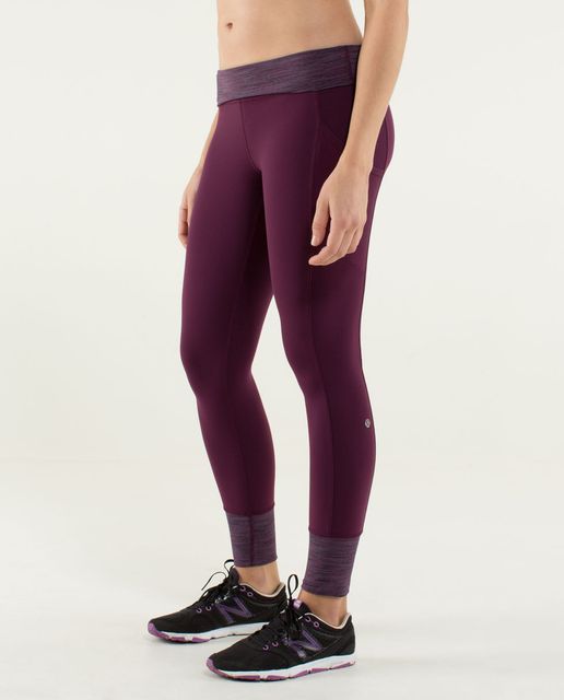 Lululemon En Route Crop - Paisley Inkwell / Inkwell - lulu fanatics