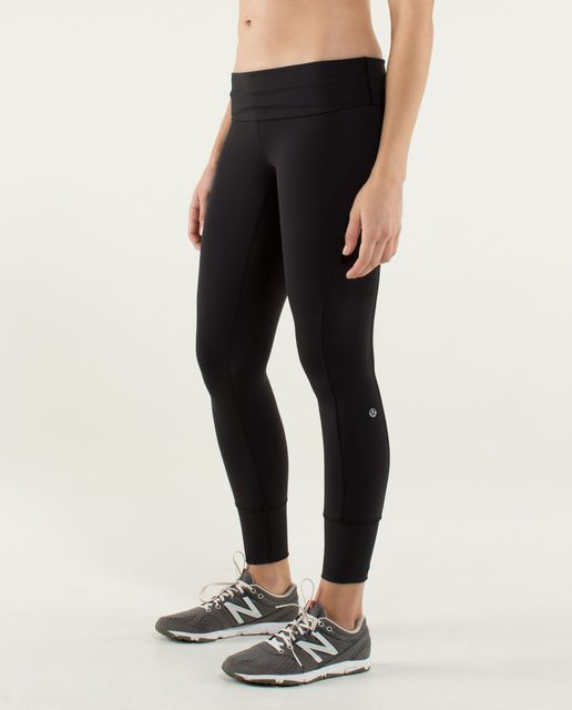 Lululemon Women's Ebb And Flow Crop Athletic Work Out Leggings Pants 6  Inkwell