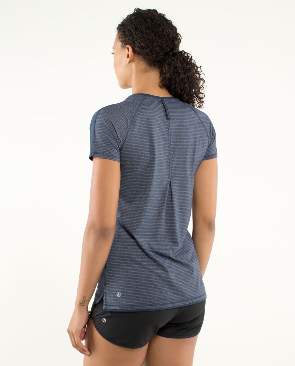 Lululemon Race Me Short Sleeve - Heathered Inkwell / Inkwell