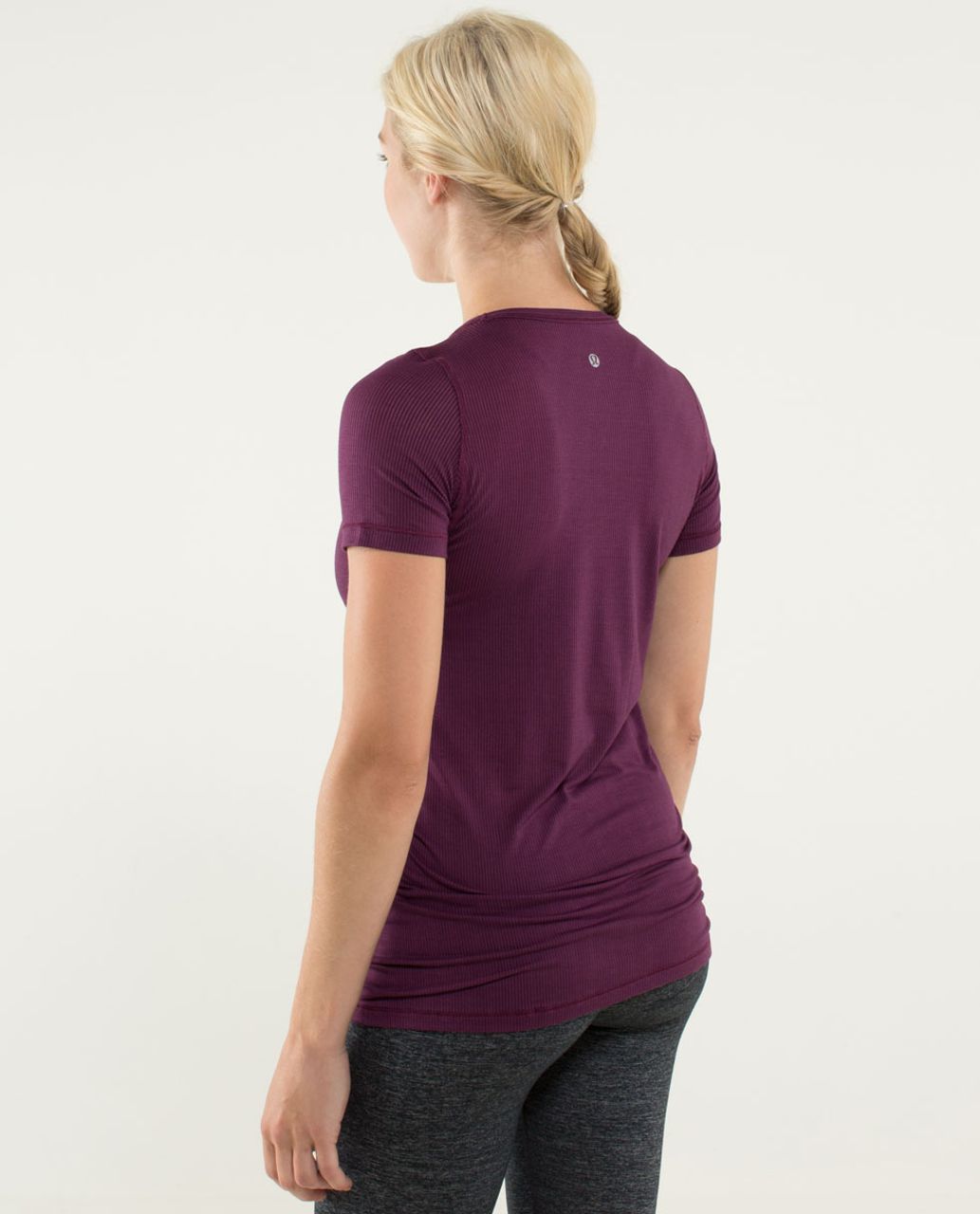 Lululemon Karmady Short Sleeve - Tonka Stripe Burnout Plum