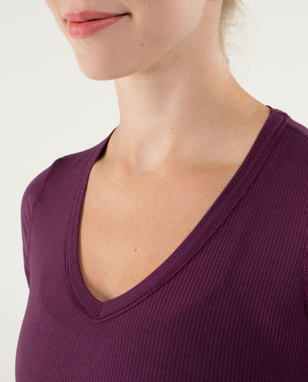 Lululemon Karmady Short Sleeve - Tonka Stripe Burnout Plum