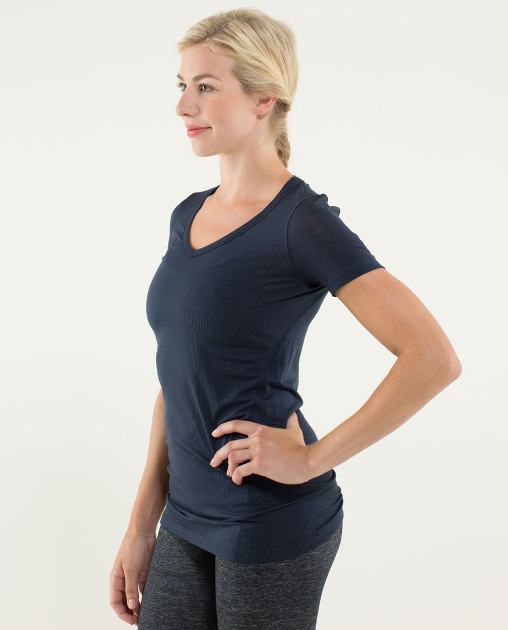 Lululemon Karmady Short Sleeve - Tonka Stripe Burnout Inkwell