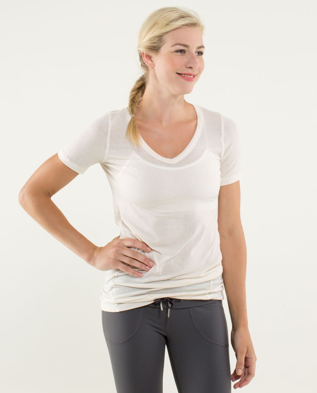 Lululemon Karmady Short Sleeve - Tonka Stripe Burnout Angel Wing