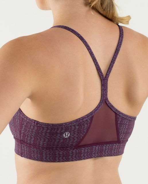 Lululemon Flow Y bra IV 'Inkwell' Navy Gingham, size 4