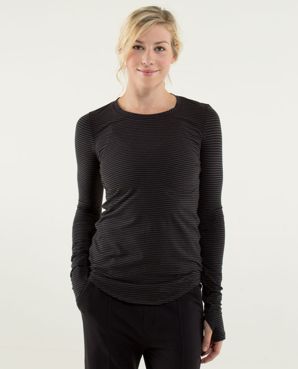 Lululemon Karma Long Sleeve - Hyper Stripe Black