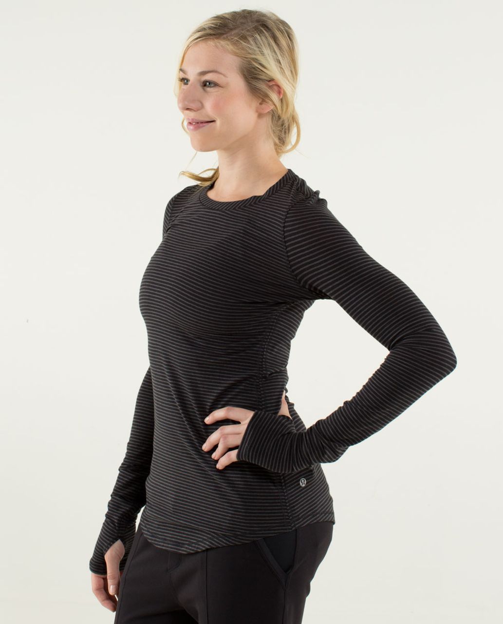 Lululemon Karma Long Sleeve - Hyper Stripe Black