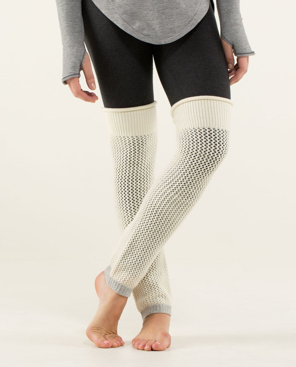 Lululemon Falling Freely Leg Warmers - Angel Wing / Silver Grey