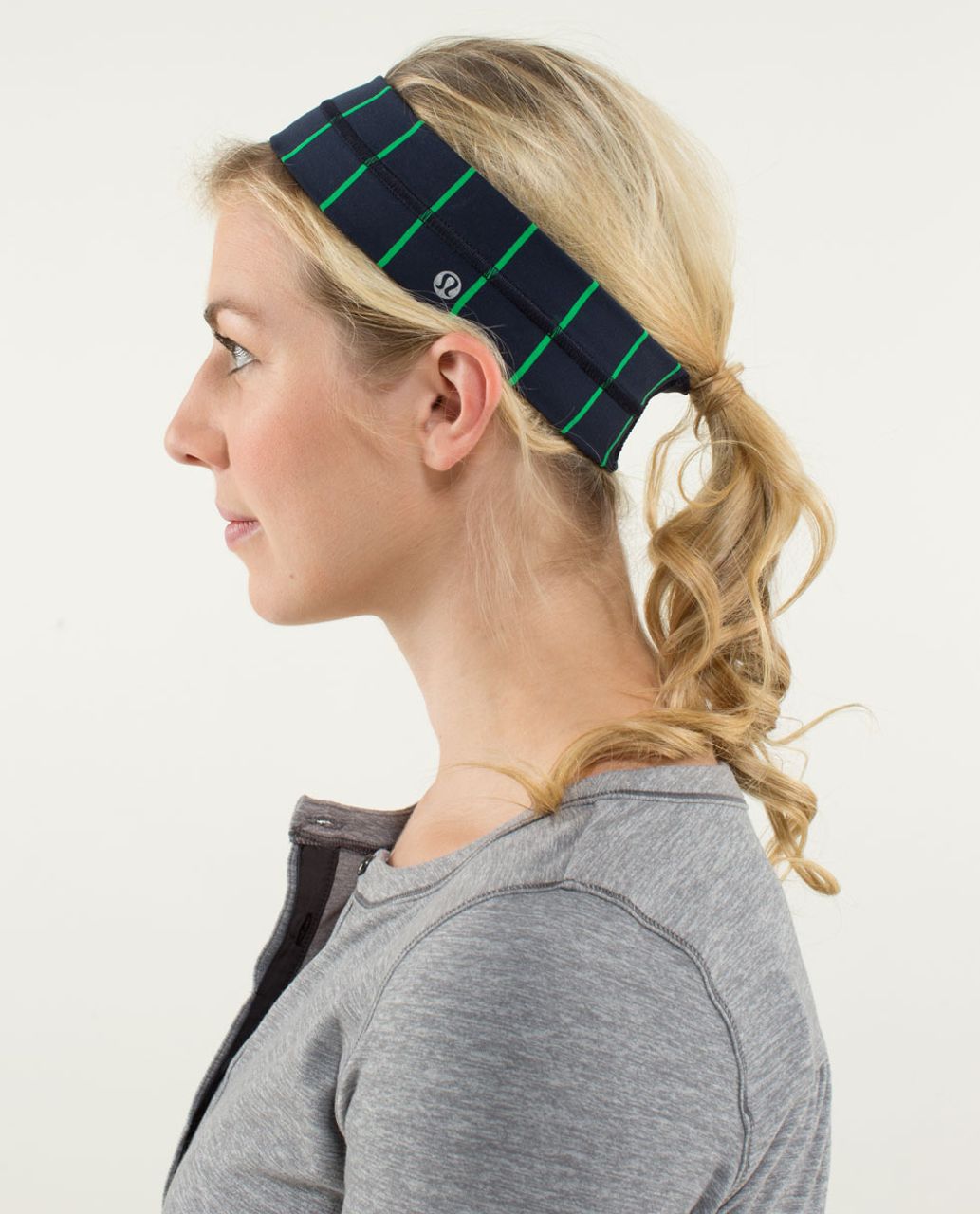 Lululemon Fly Away Tamer Headband - Slalom Stripe Inkwell