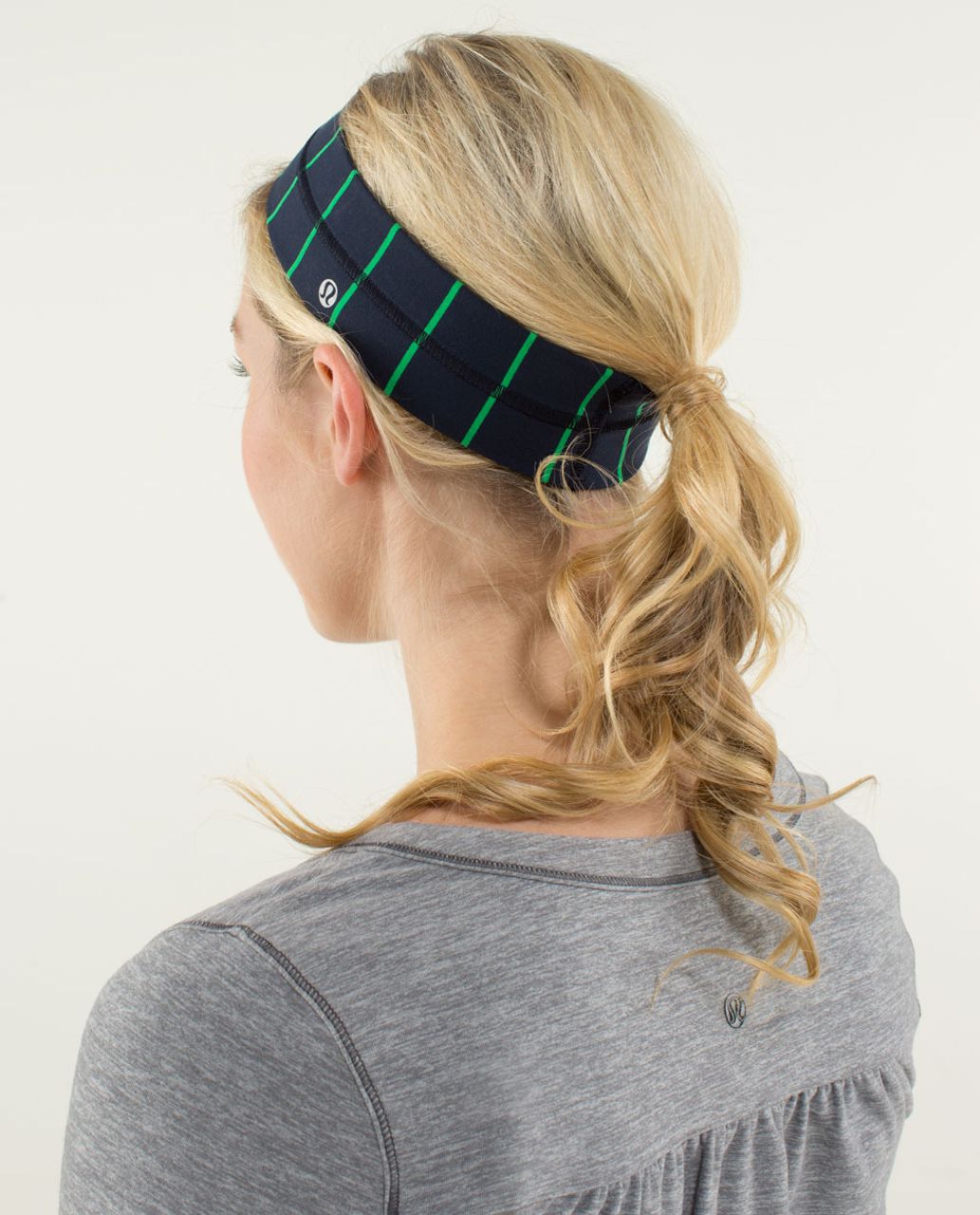 Lululemon Fly Away Tamer Headband - Slalom Stripe Inkwell