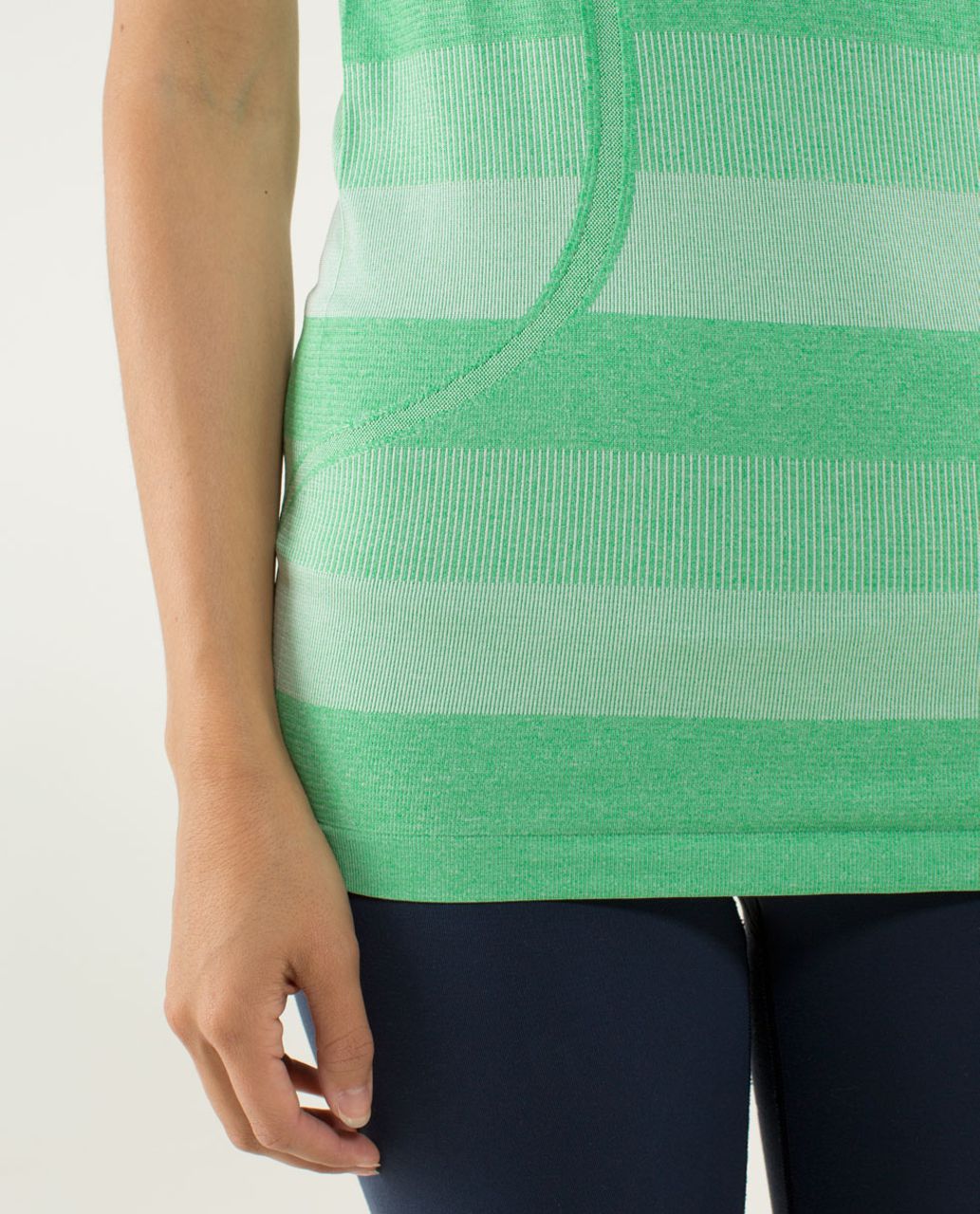 Lululemon Run:  Swiftly Tech Short Sleeve - Heathered Green Bean