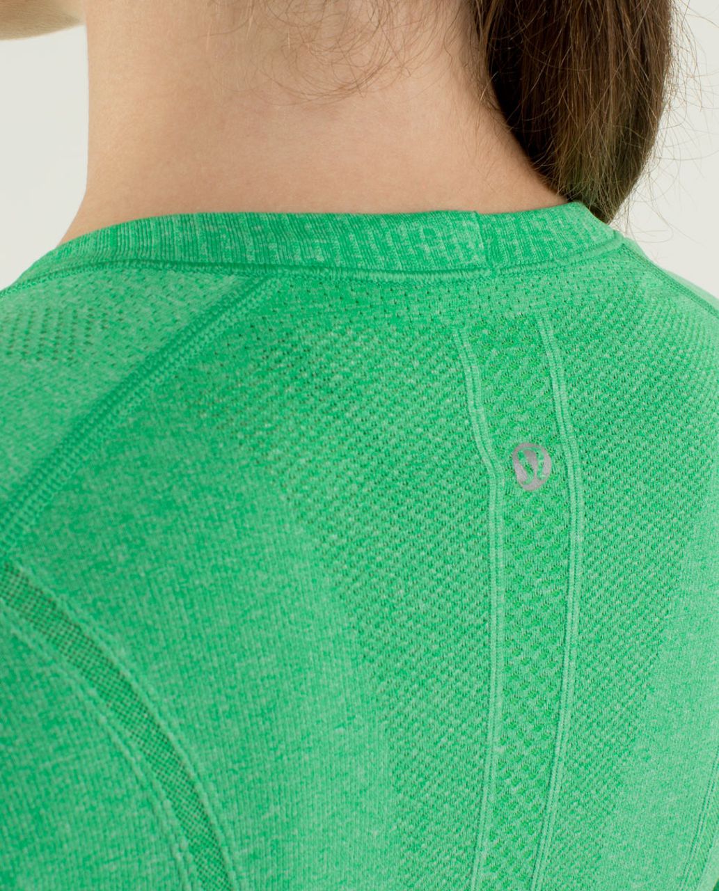 lululemon athletica, Tops, Lululemon Get Set Long Sleeve Tshirt Heathered  Landscape Green Round Neck 6