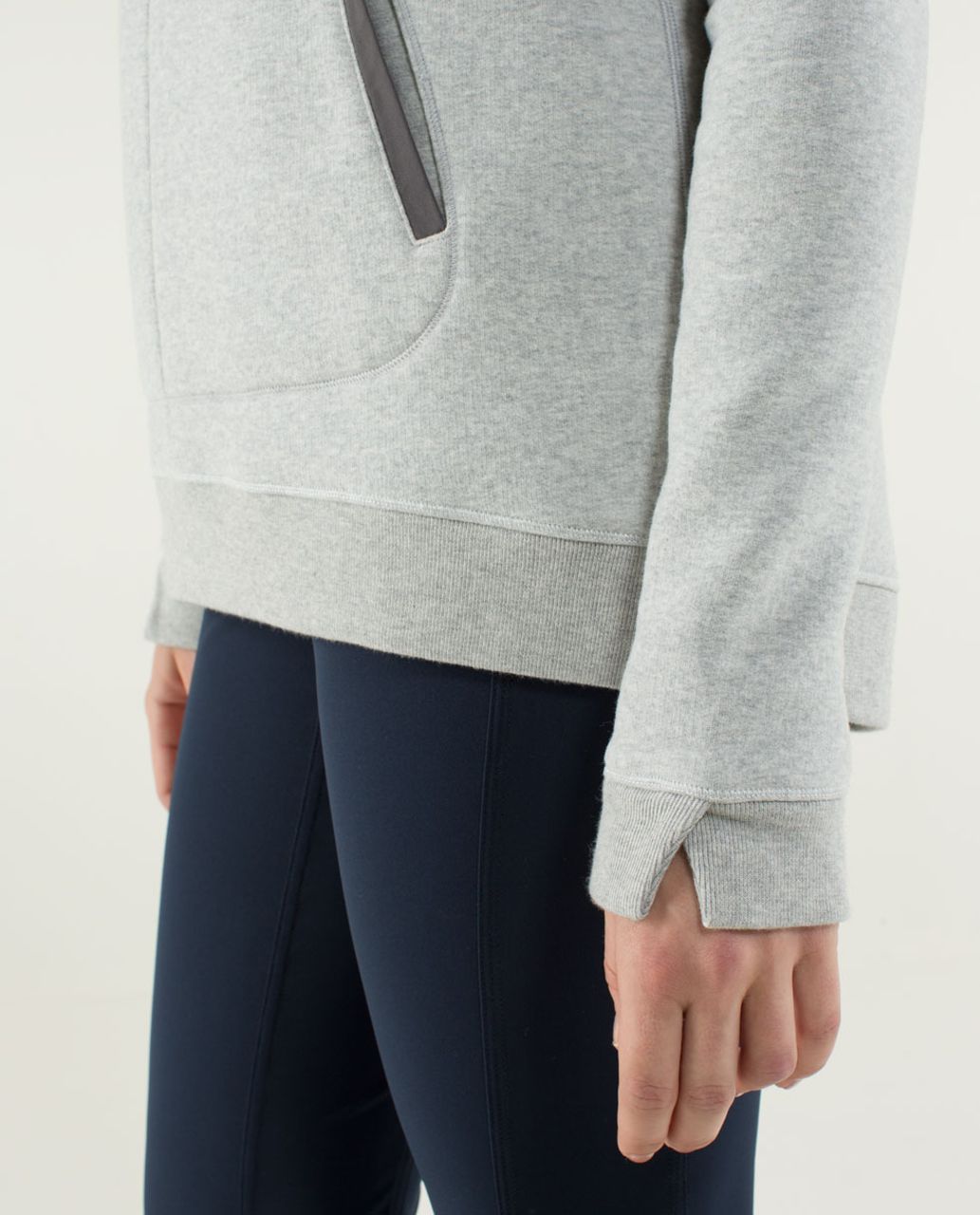 Lululemon Avenue Pullover - Heathered Light Grey / Soot Light