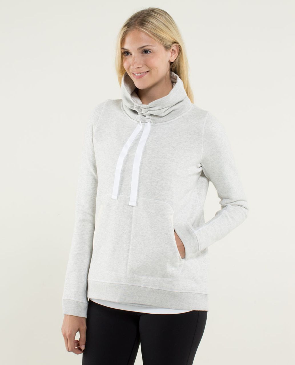 Lululemon Avenue Pullover - Heathered White / Angel Wing - lulu fanatics