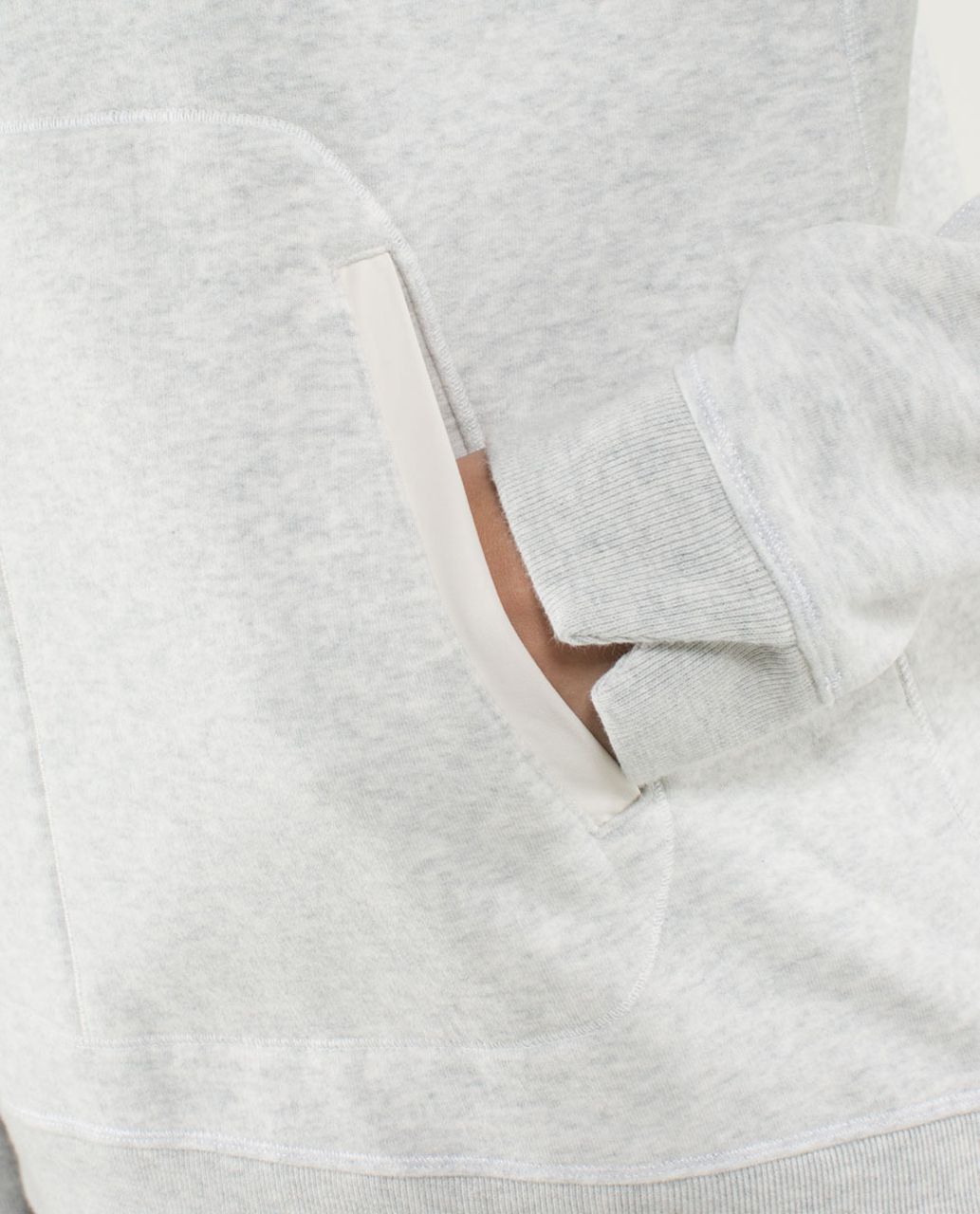 Lululemon Avenue Pullover - Heathered White / Angel Wing