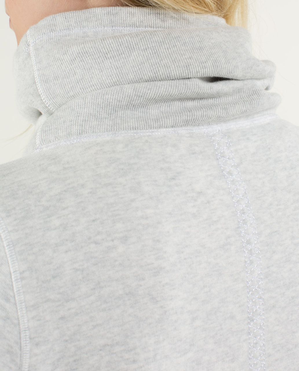 Lululemon Avenue Pullover - Heathered White / Angel Wing