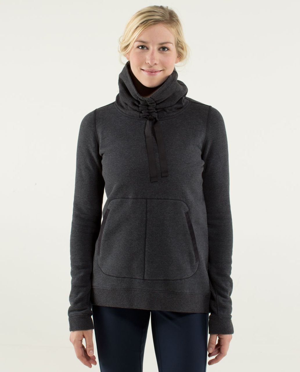 Lululemon Avenue Pullover - Heathered Black / Black - lulu fanatics