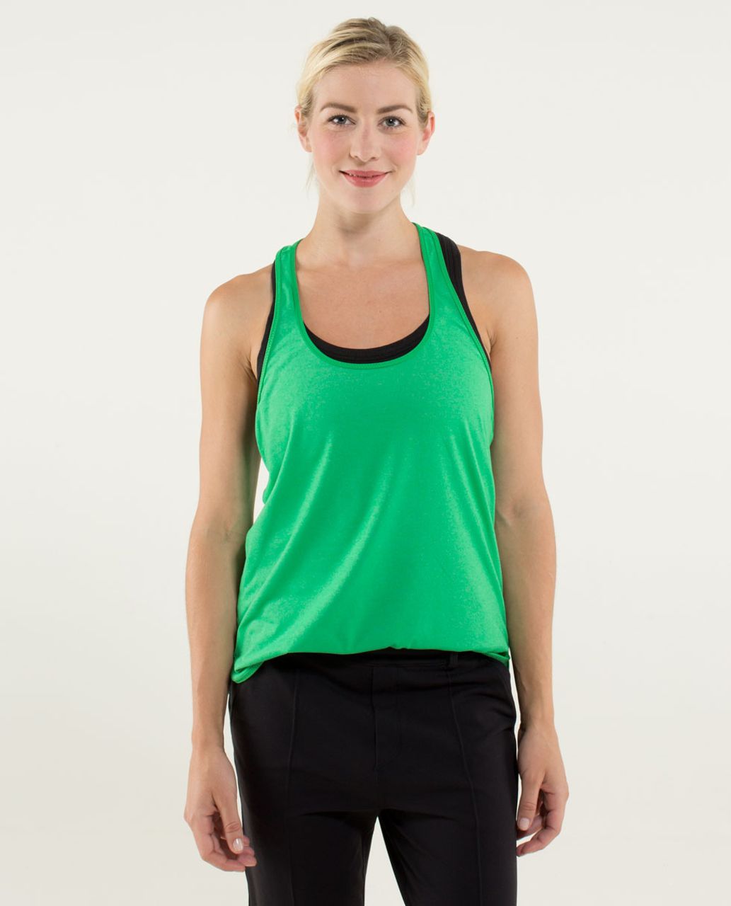 Lululemon 105 F Singlet - Heathered Green Bean / Green Bean