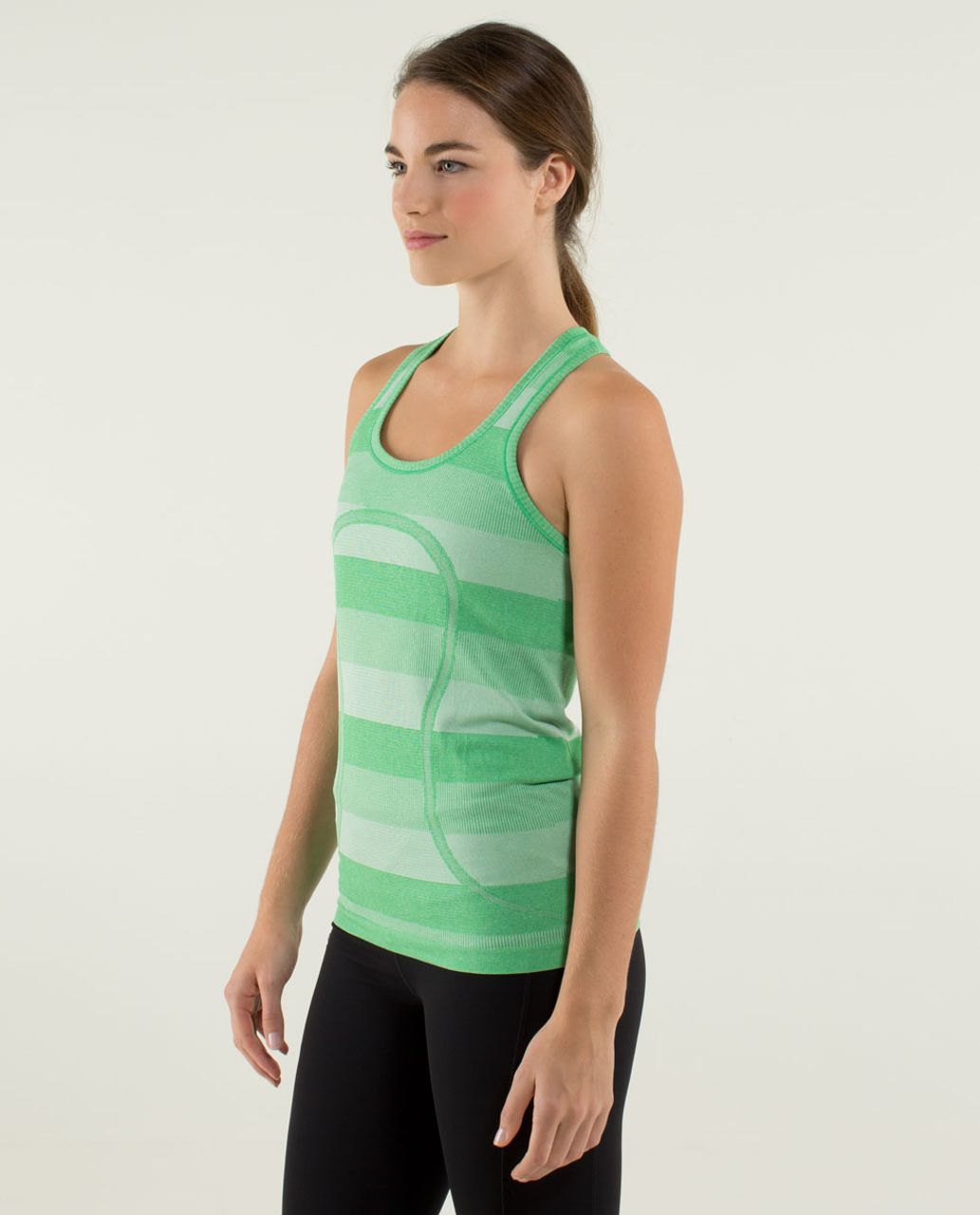 Lululemon Run:  Swiftly Tech Racerback - Heathered Green Bean