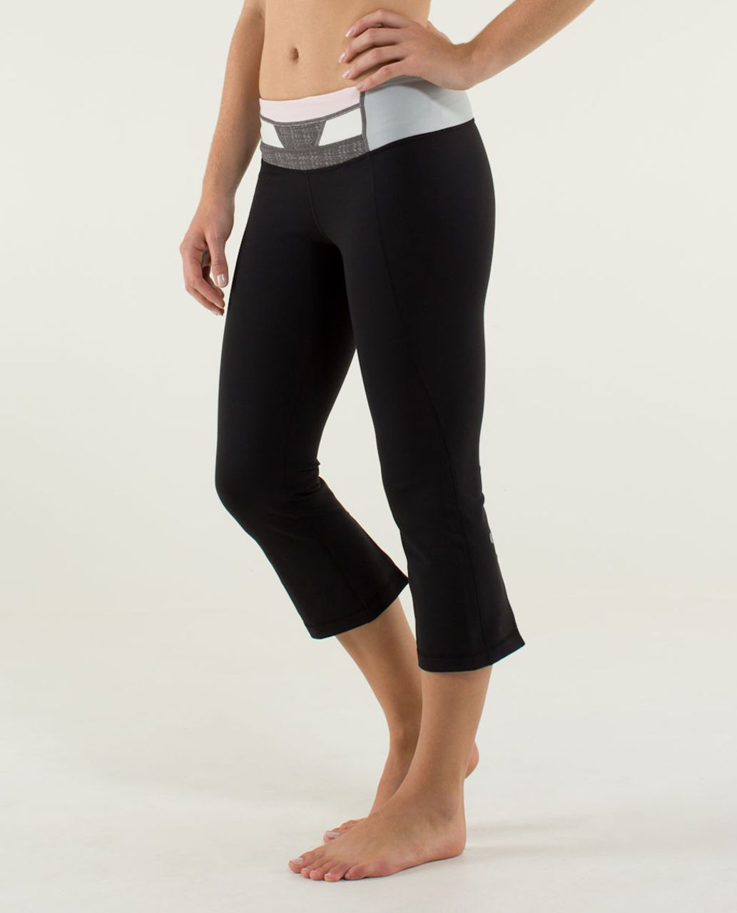 LULULEMON Gather & Crow Crop Pant Love Red / Twin Stripe Gym Yoga