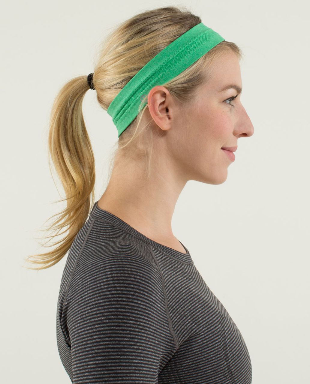 Lululemon Swiftly Headband - Heathered Green Bean