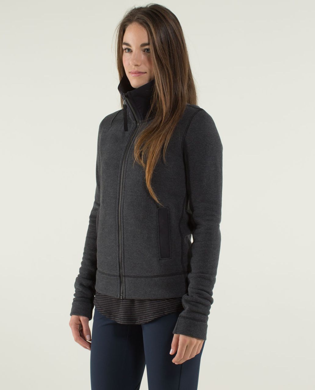 Lululemon Define Jacket - Heathered Herringbone Heathered Black Black  (First Release) - lulu fanatics