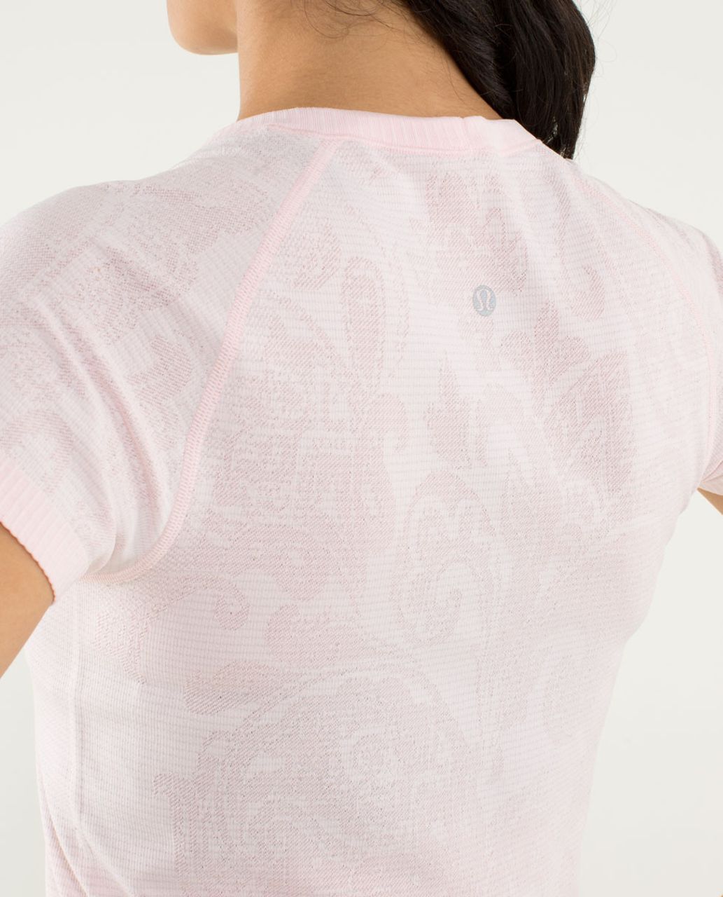 Lululemon Run:  Swiftly Tech Short Sleeve *Paisley - Heathered Pretty Pink