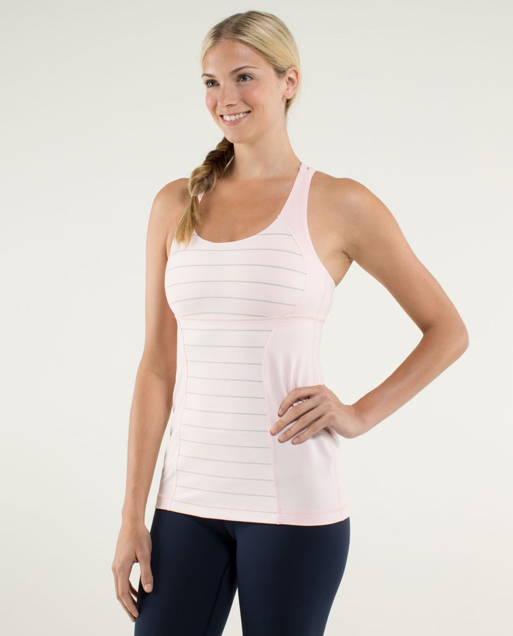 Lululemon Energy Tank - Slalom Stripe Pretty Pink / Pretty Pink