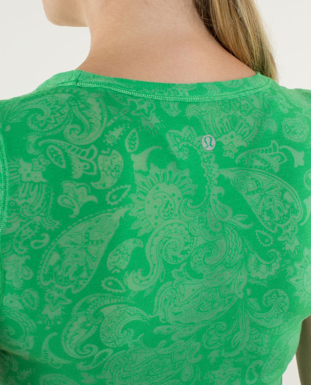 Lululemon Karmady Short Sleeve - Paisley Burnout Green Bean