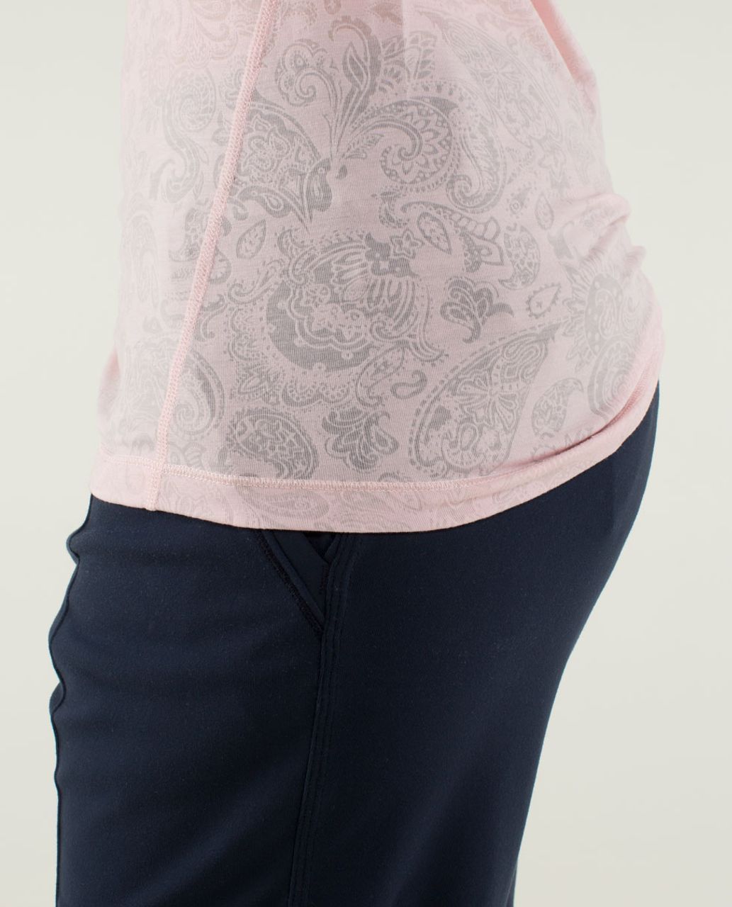 Lululemon Karmady Short Sleeve - Paisley Burnout Pretty Pink