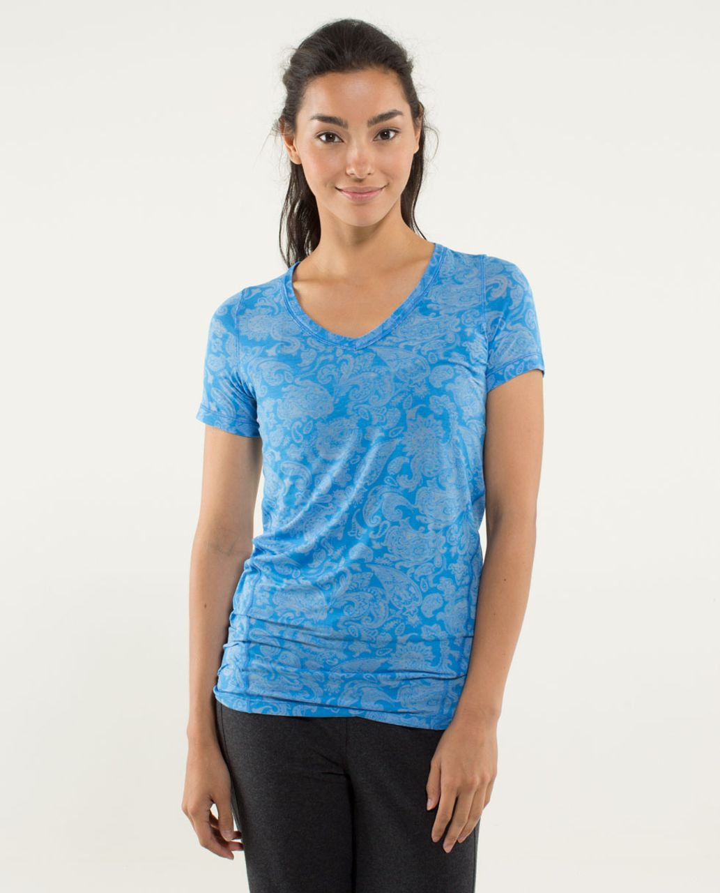 Lululemon Karmady Short Sleeve - Paisley Burnout Cornflower