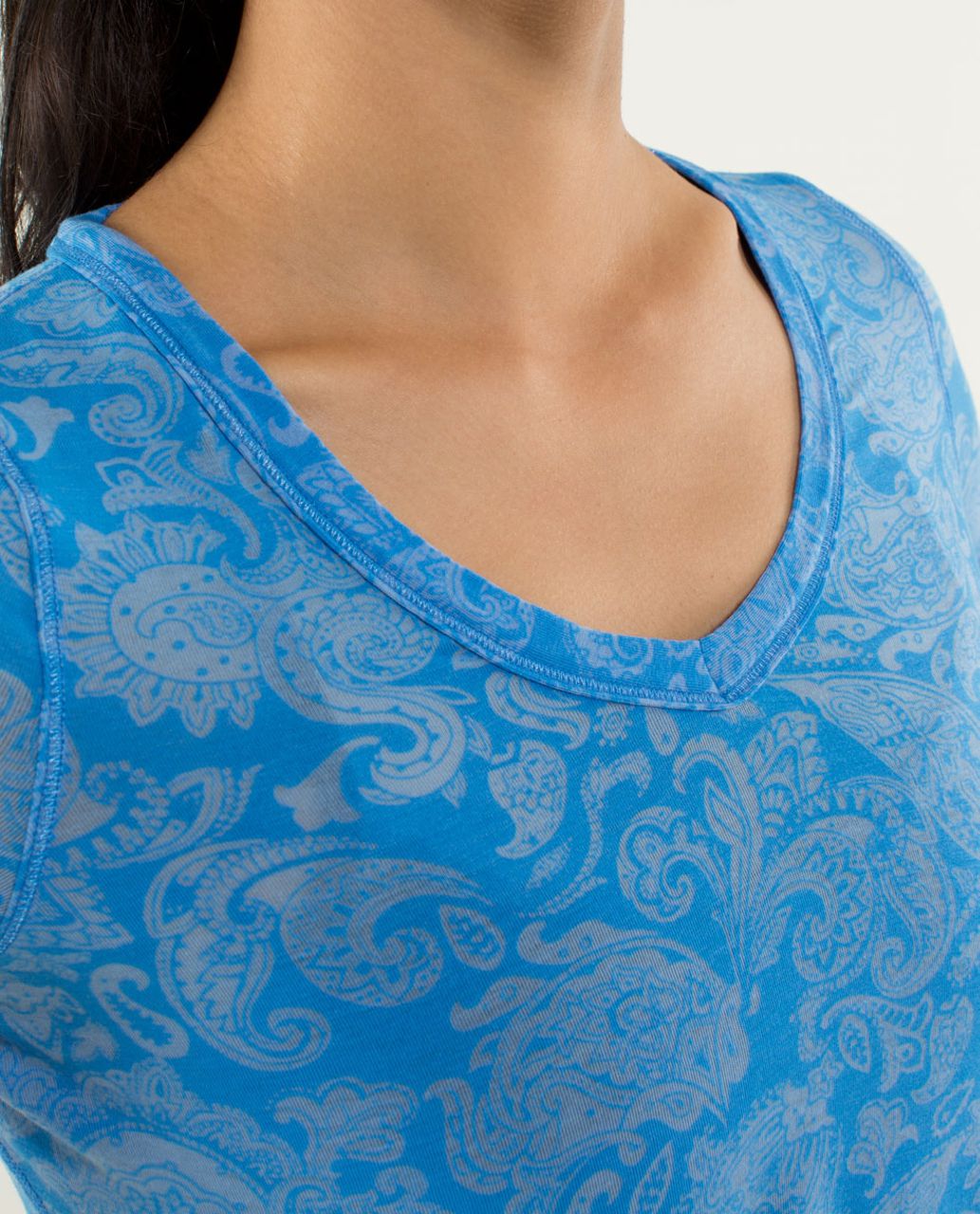 Lululemon Karmady Short Sleeve - Paisley Burnout Cornflower