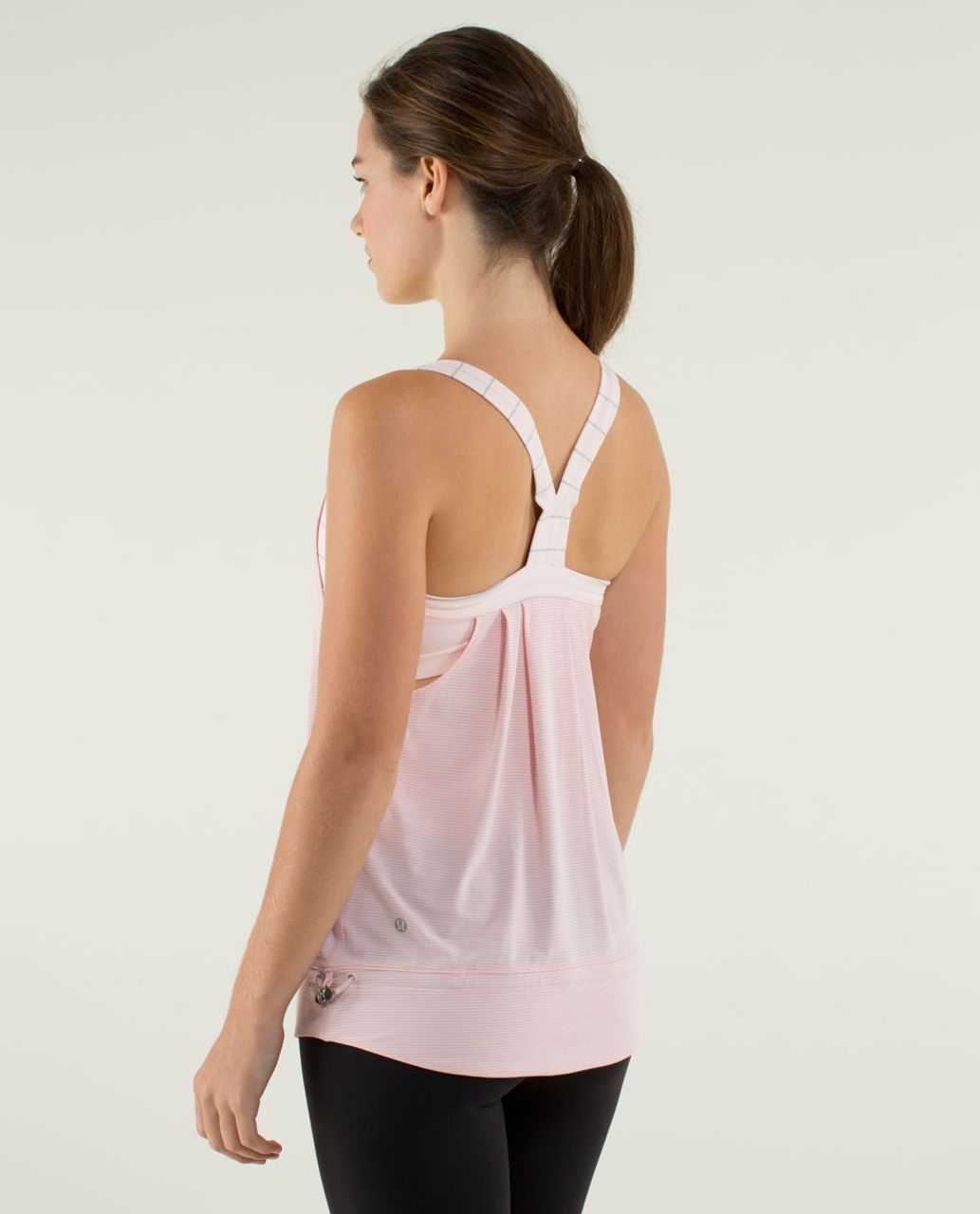 Lululemon rest less blue built in bra size 8 tank top