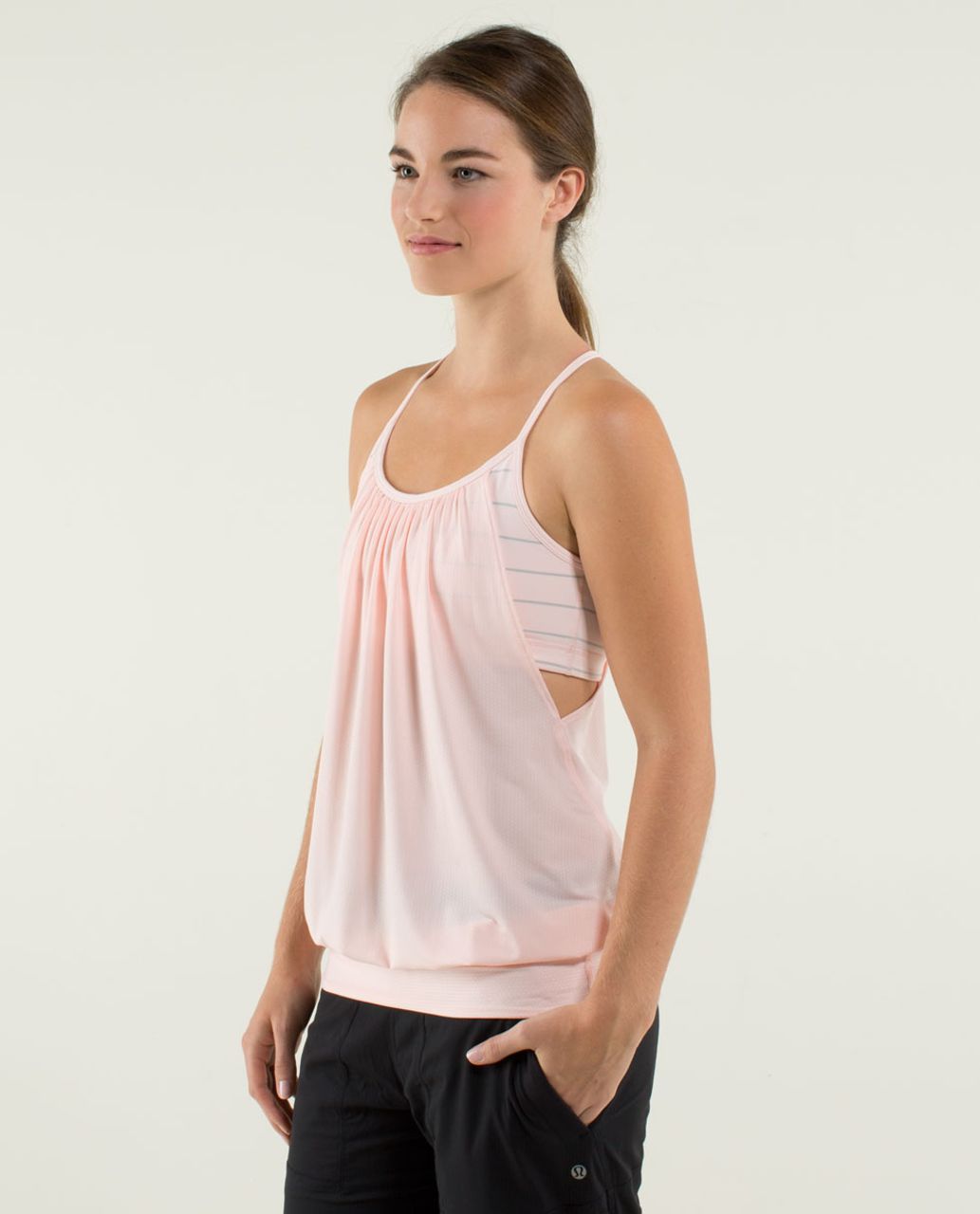 Lululemon No Limits Tank - Pretty Pink / Slalom Stripe Pretty Pink