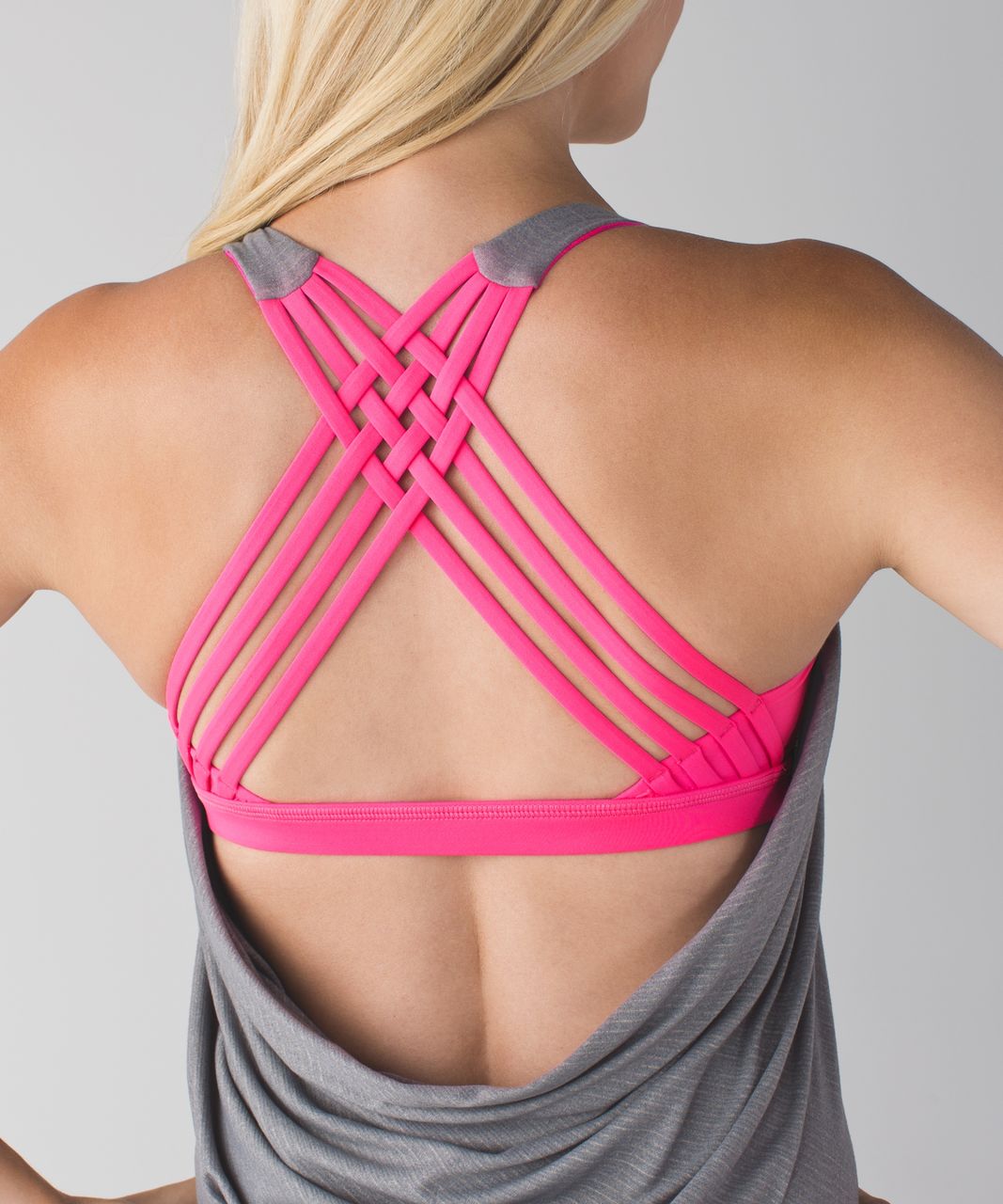 Lululemon Wild Tank - Heathered Slate / Raspberry Glo Light