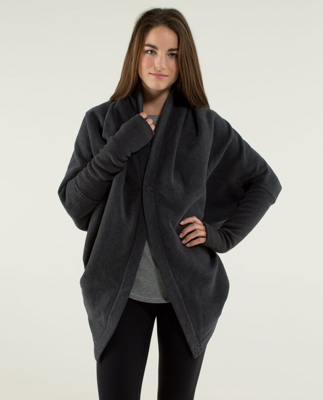 Lululemon It Makes Two Wrap - Heathered Black / Black / Heathered Black