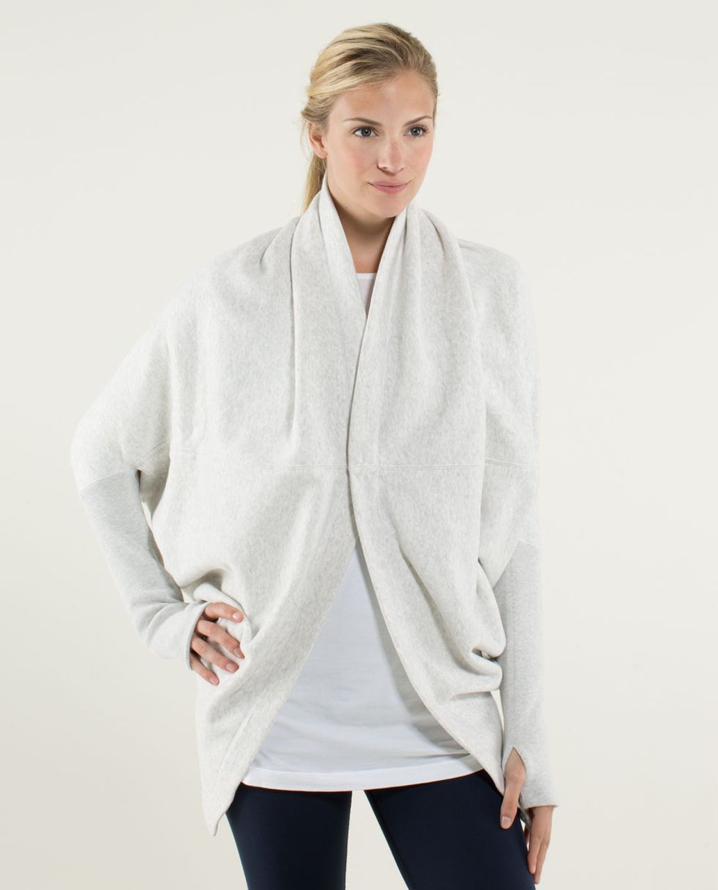 Lululemon It Makes Two Wrap - Heathered White / Angel Wing / Heathered White