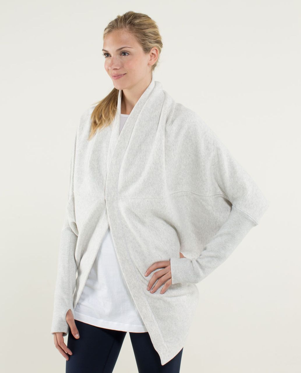 Lululemon It Makes Two Wrap - Heathered White / Angel Wing / Heathered White