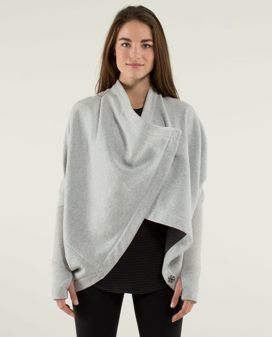 Lululemon It Makes Two Wrap - Heathered Light Grey / Soot Light / Heathered Light Grey