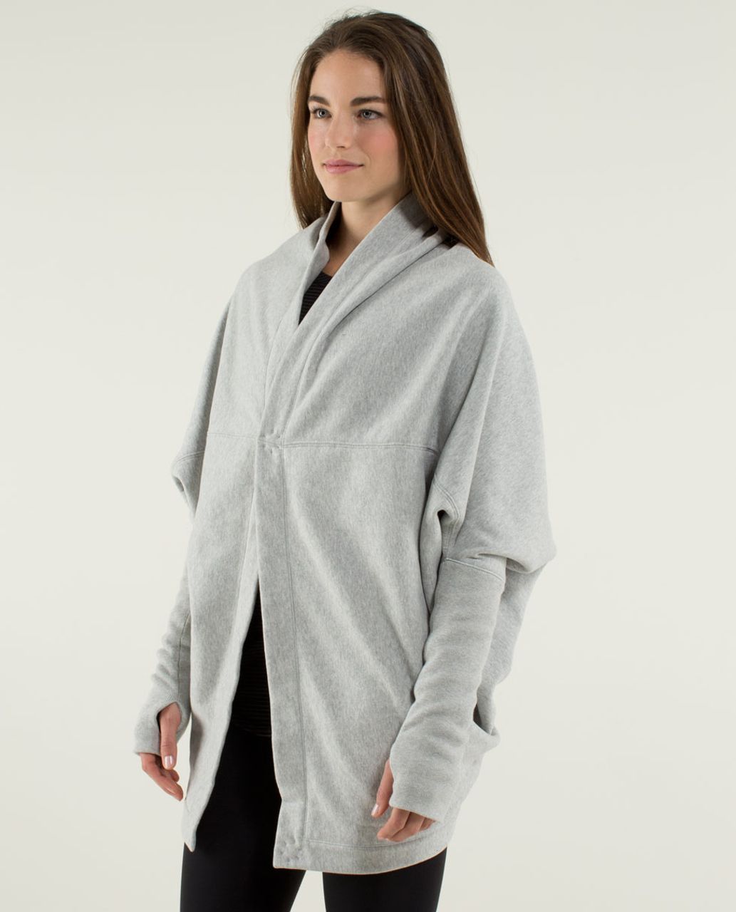 Lululemon It Makes Two Wrap - Heathered Light Grey / Soot Light / Heathered Light Grey