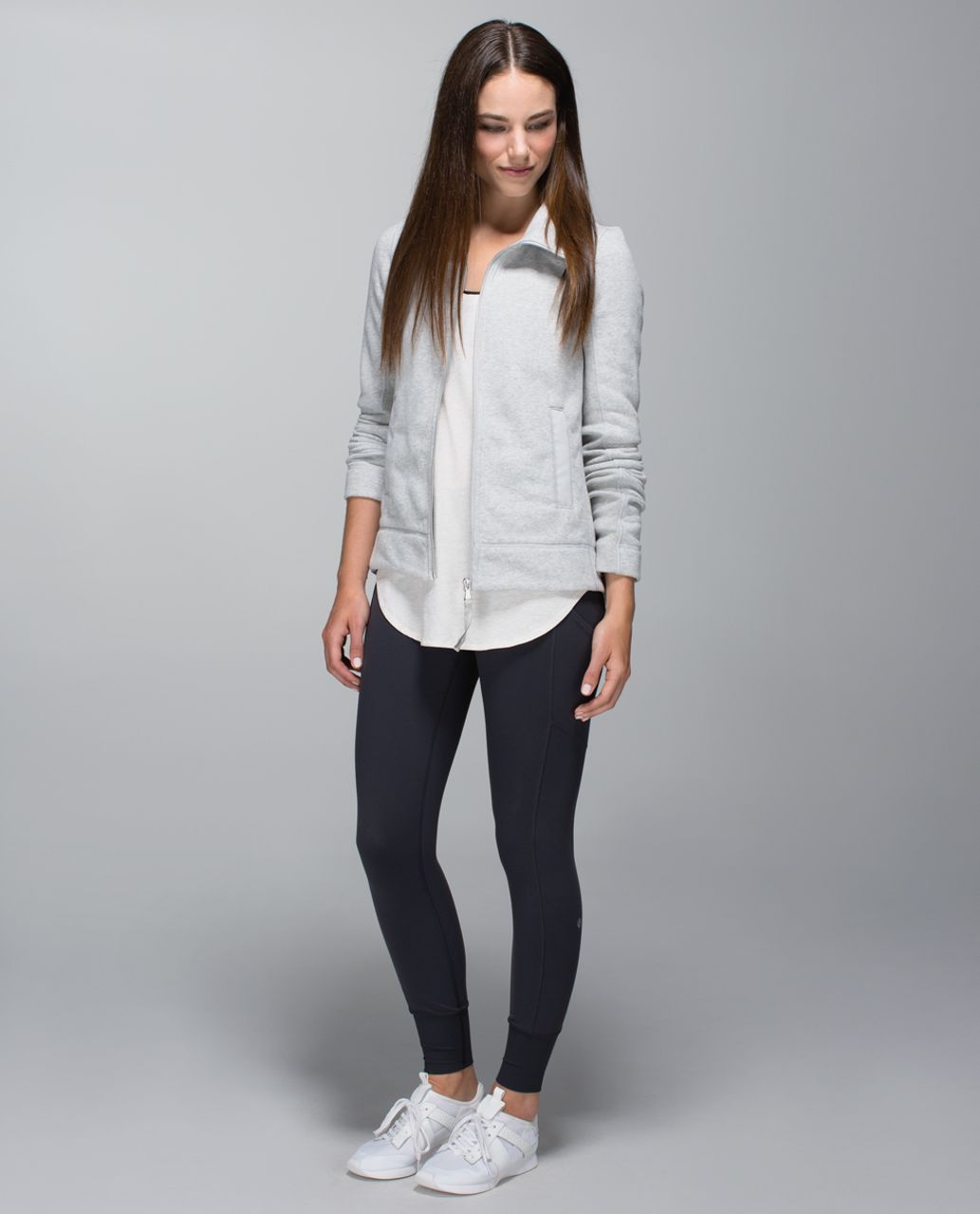 Lululemon En Route Jacket - Heathered Light Grey / Soot Light / Silver Spoon / Heathered Light Grey