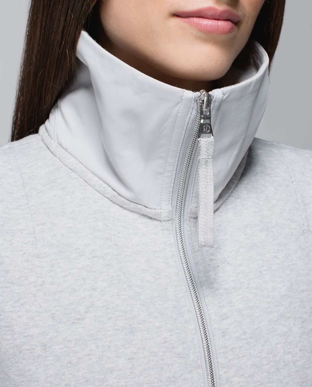 Lululemon En Route Jacket - Heathered Light Grey / Soot Light