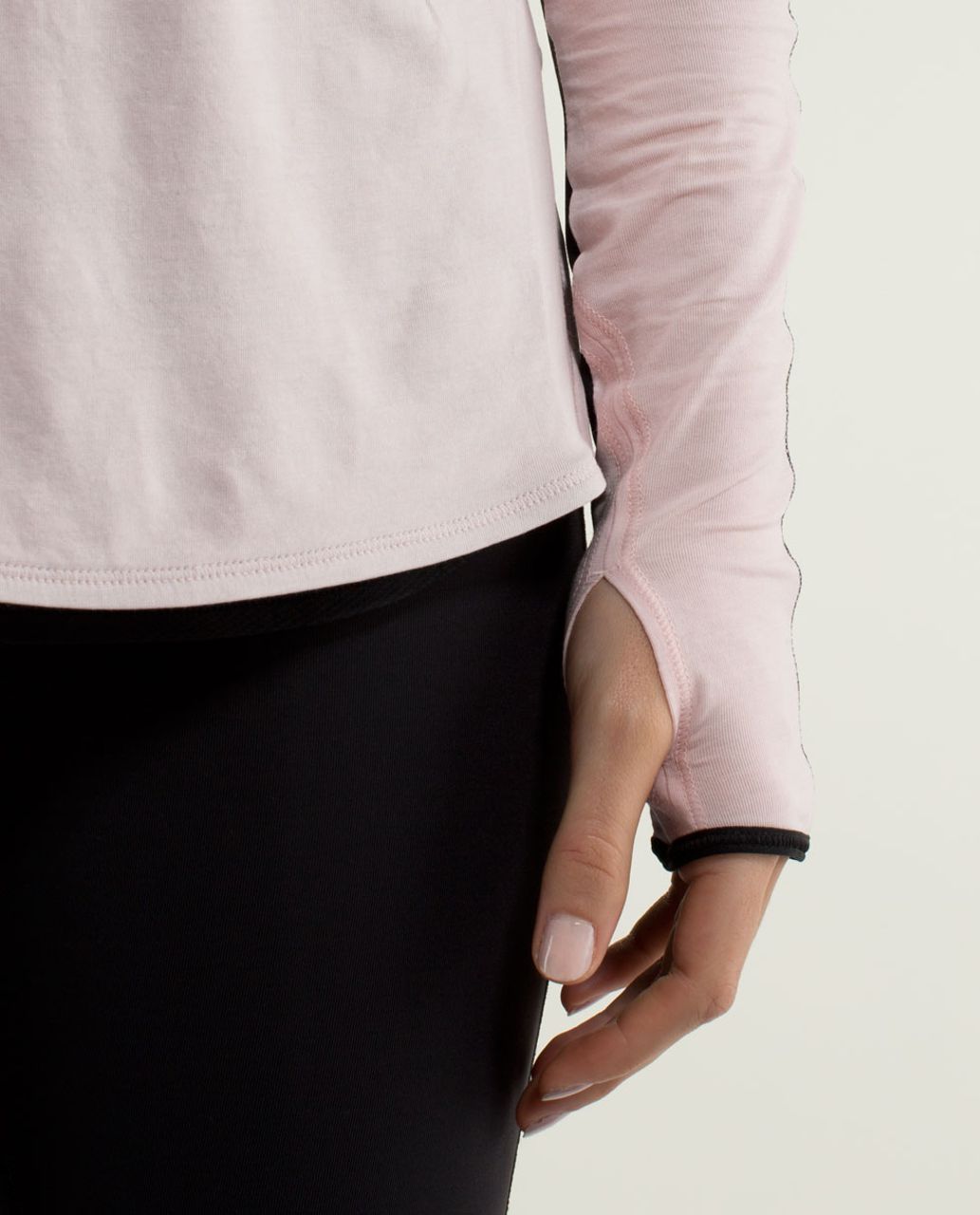 Lululemon Ride Inside Long Sleeve - Black /  Pretty Pink