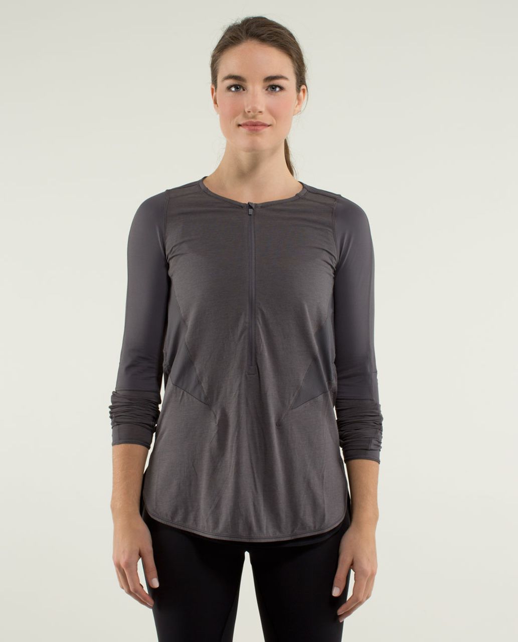 Lululemon Ride Inside Long Sleeve - Soot Light - lulu fanatics