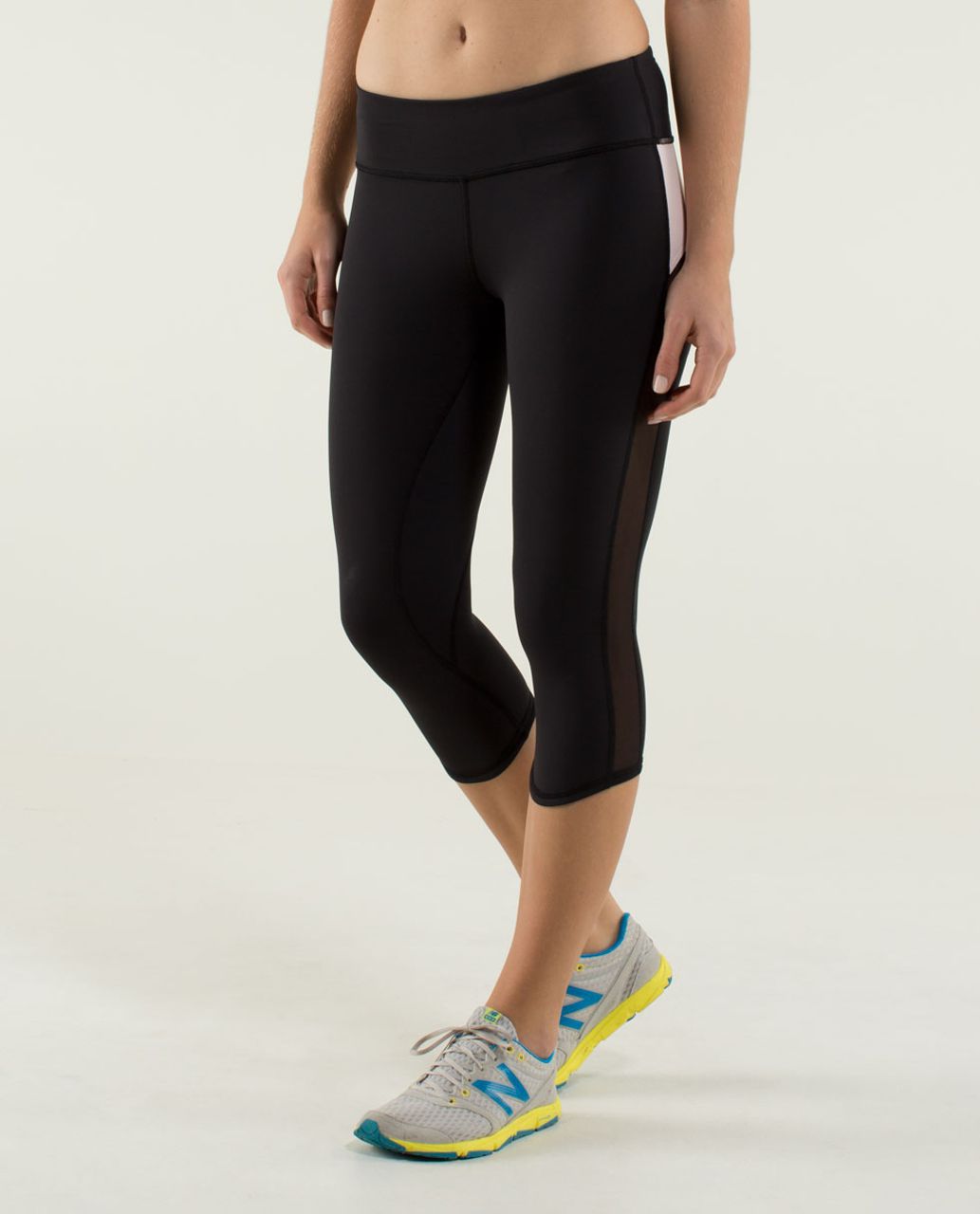 Lululemon Ride Inside Crop - Black /  Pretty Pink