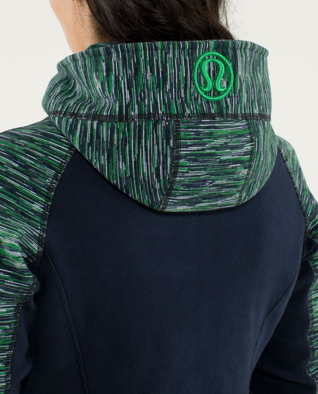 Lululemon Scuba Hoodie *Stretch (Lined Hood) - Inkwell / Wee Are From Space Printed Green Bean