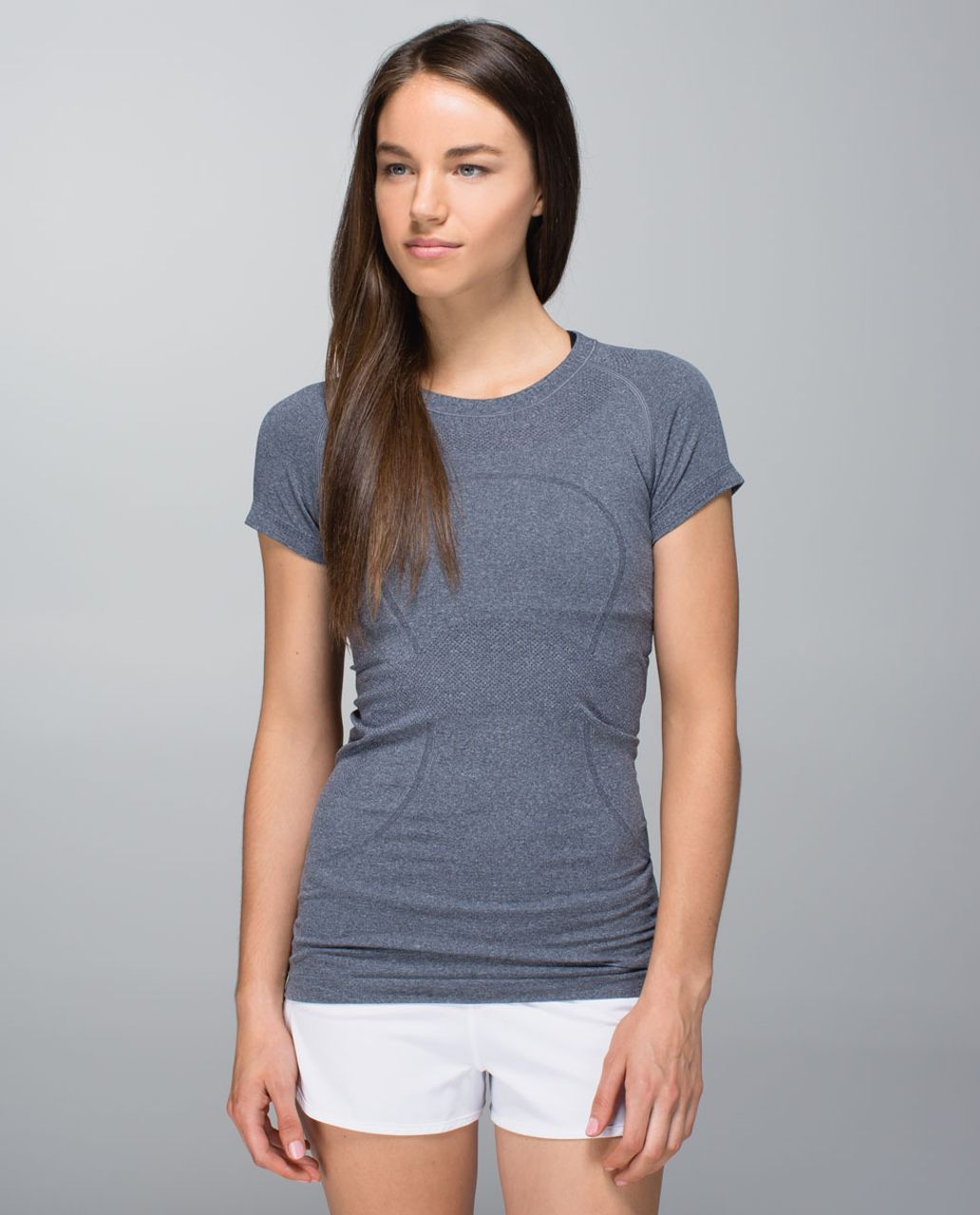 Lululemon Run:  Swiftly Tech Short Sleeve - Heathered Inkwell