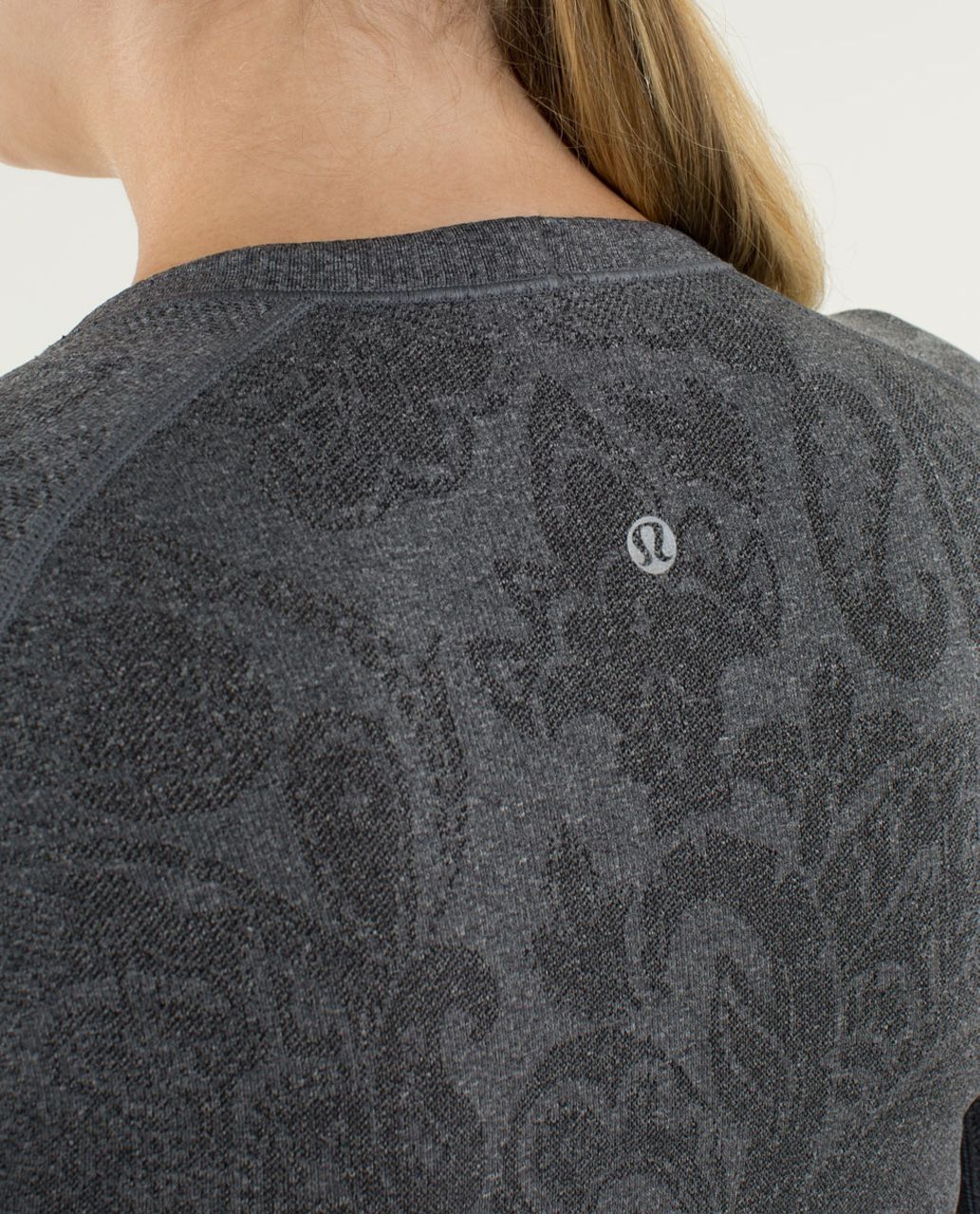 Lululemon Run:  Swiftly Tech Long Sleeve *Paisley - Heathered Black