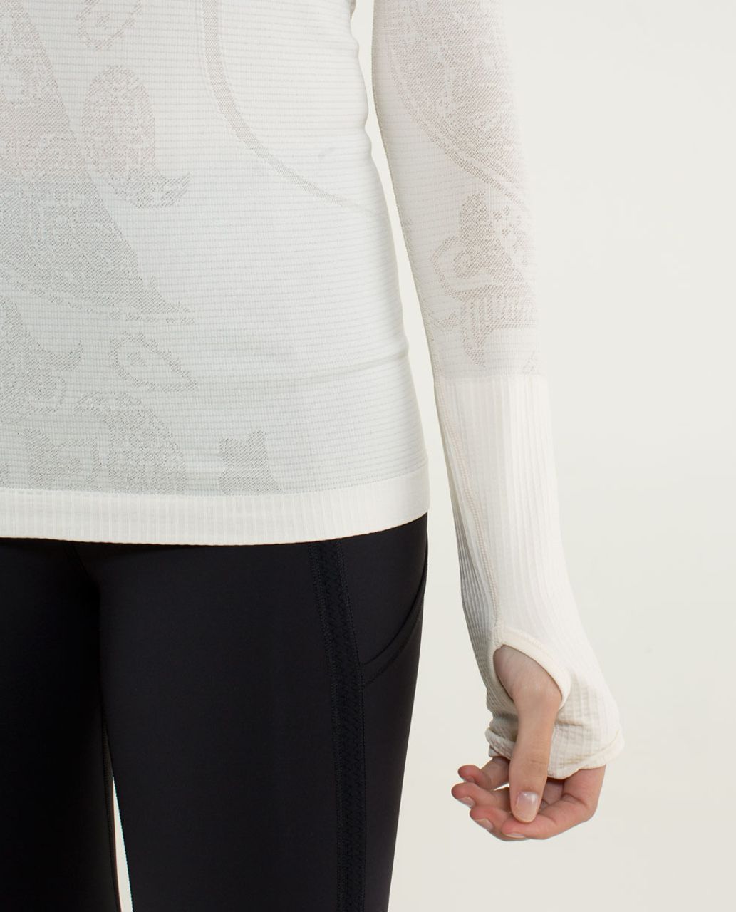 Lululemon Run:  Swiftly Tech Long Sleeve *Paisley - Heathered Angel Wing