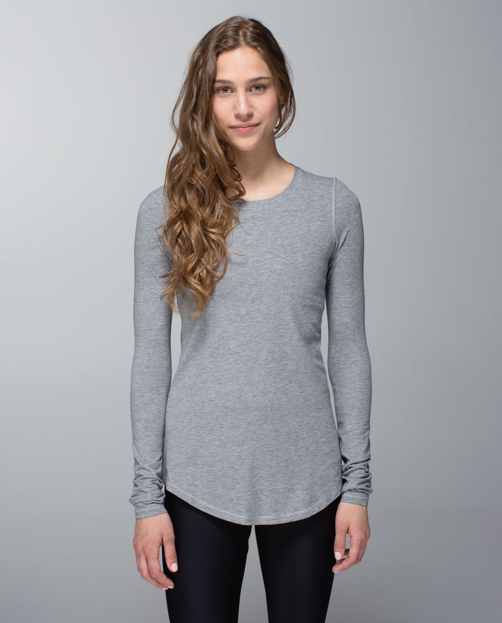 Lululemon Karma Long Sleeve - Heathered Medium Grey - lulu fanatics