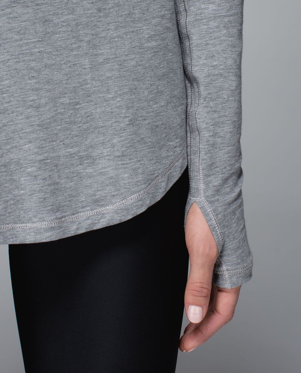 NWT LULULEMON TUCK and Flow Long Sleeve Heathered Soot Light Gray Size 6  $164.68 - PicClick AU